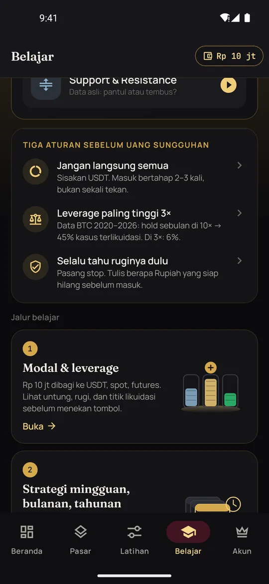 Tiga aturan dan jalur belajar